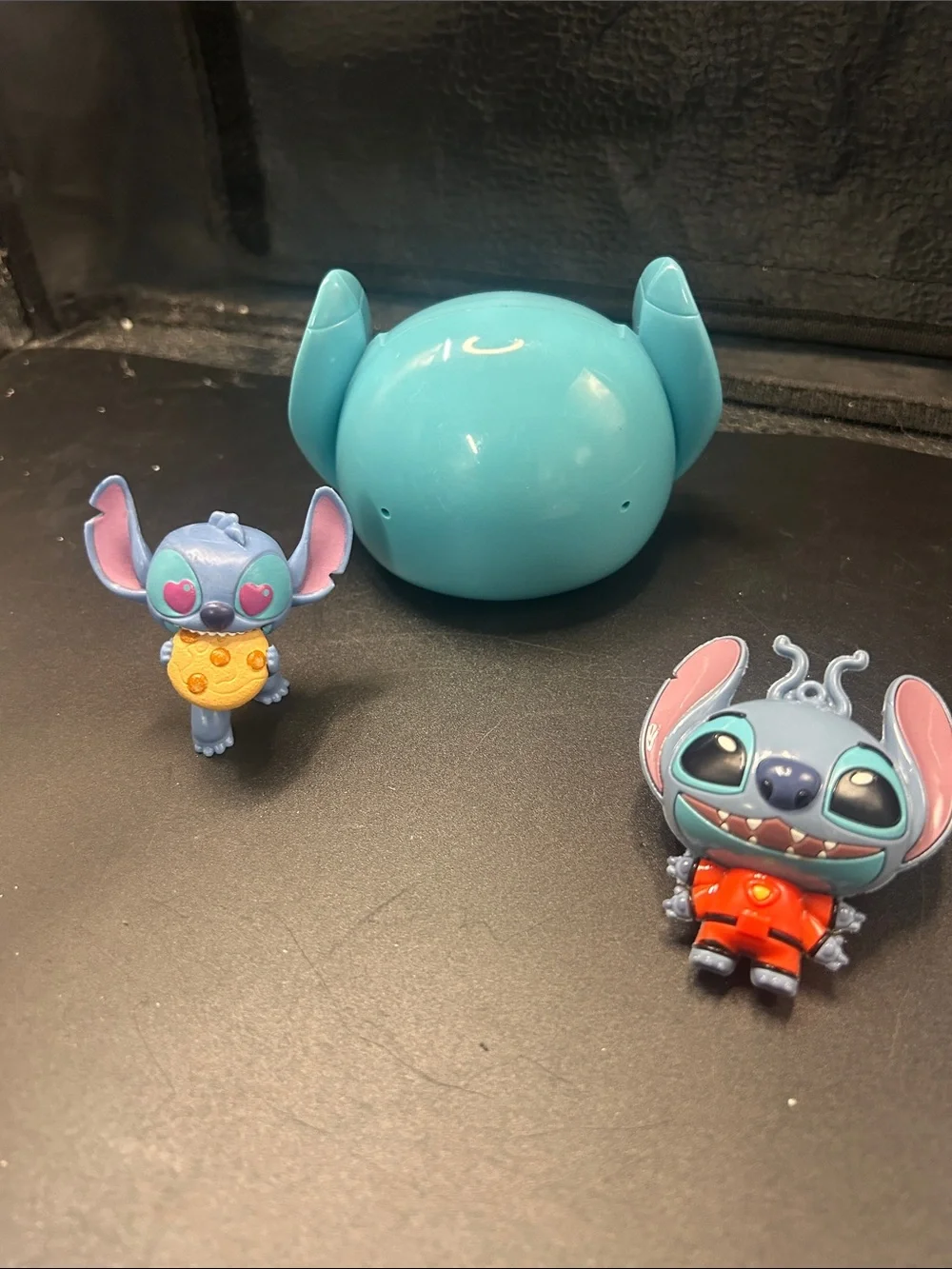 Disney Blue Stitch Figure Set with Capsule - 3 Pieces